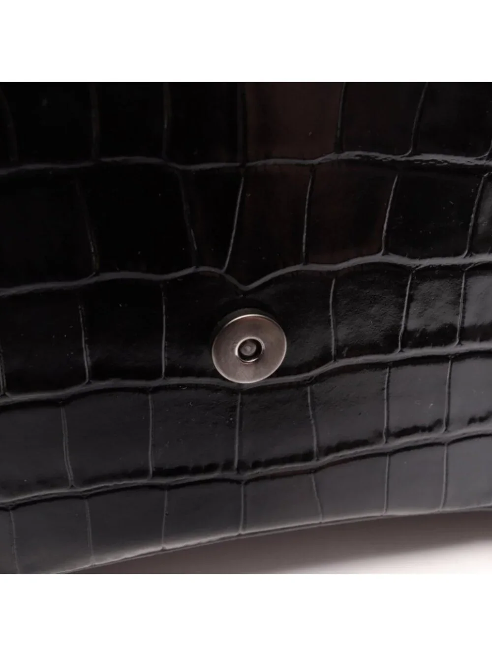Balenciaga Hour Glass Small Croco Handbag